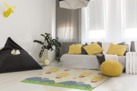 Портативный коврик 140x200x1 см Малышарики от компании "Кореал - Настоящая Корея"