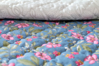 Простыня стеганая GOCHU Hub Q 155*210 голубой