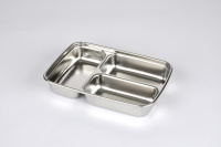 Контейнер из нержавеющей стали CUBE Multi3 (Куб Мульти3) с разделителями 700 мл. от компании "Кореал - Настоящая Корея"