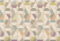 Двухсторонний коврик 190x130x1.2 см, Космос/Зигзаги от компании "Кореал - Настоящая Корея"