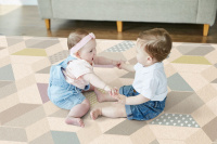 Двухсторонний коврик 190x130x1.2 см, Космос/Зигзаги от компании "Кореал - Настоящая Корея"