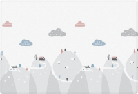 Двухсторонний коврик 190x130x1.2 см, Монстера/Холмы от компании "Кореал - Настоящая Корея"