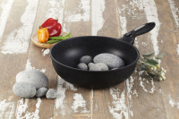 Сковорода Дримчеф (Dreamchef) IH 28 см вок с мрамор. антипригарным покрытием для индукции без крыши от компании "Кореал - Настоящая Корея"