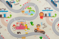 Двухсторонний коврик 190x130x1.2 см, Дороги/Киты от компании "Кореал - Настоящая Корея"