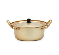 Кастрюля алюминиевая с крышкой Yangsu Yellow (Янсу Жёлтый) 18 см от компании "Кореал - Настоящая Корея"