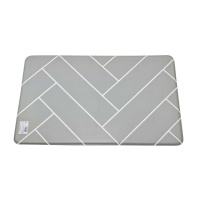 Коврик напольный для ванной Onebin (Онбин) Серая елочка M 94*44*1.4 от компании "Кореал - Настоящая Корея"