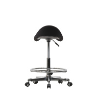 Стул седло с подставкой для ног Saddle (Саддл) 300 (черный) от компании "Кореал - Настоящая Корея"