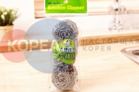 Губки металлические для посуды Kitchen Cleaner (Китчен Клинер) (3 шт.) от компании "Кореал - Настоящая Корея"