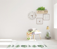 Двухсторонний коврик 190x130x1.2 см, Монстера/Холмы от компании "Кореал - Настоящая Корея"