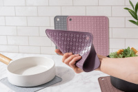 Силиконовый коврик для индукционной плиты, подставка под горячее KF Pastel (КФ Пастель) от компании "Кореал - Настоящая Корея"